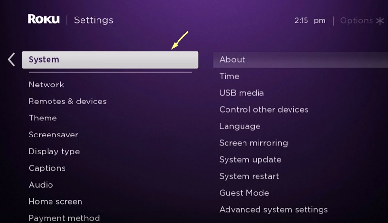 Screen mirroring on roku