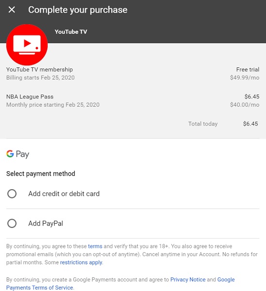 how to watch youtube tv in canada