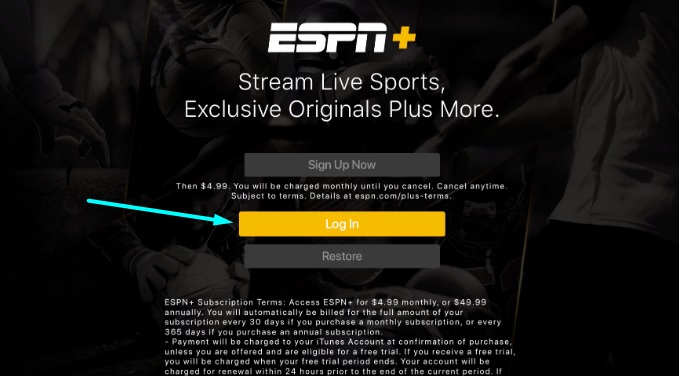 setup espn+