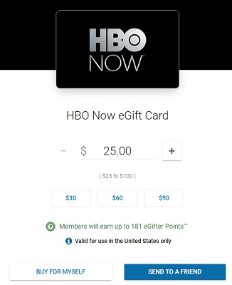 hbo now gift card balance