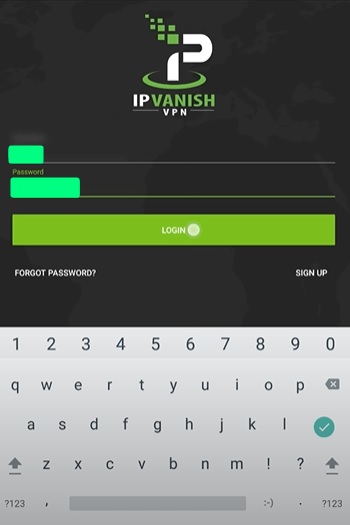 Ipvanish login