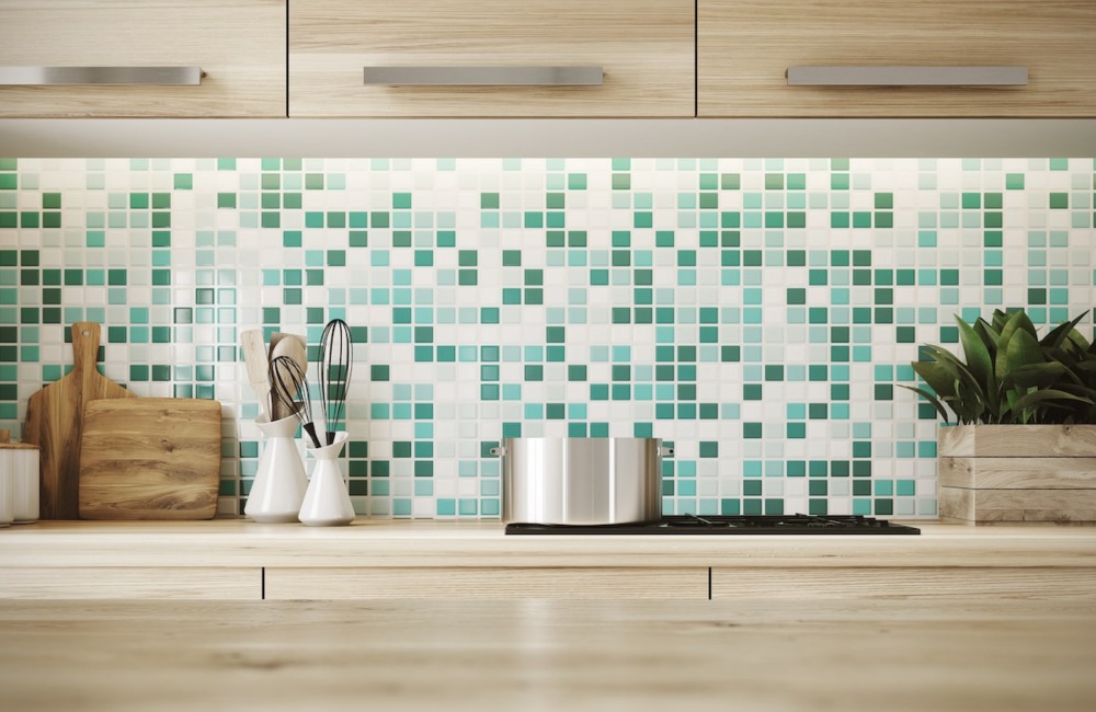 Install A Tile Backsplash in Your Kitchen ©ImageFlow/Shutterstock.com